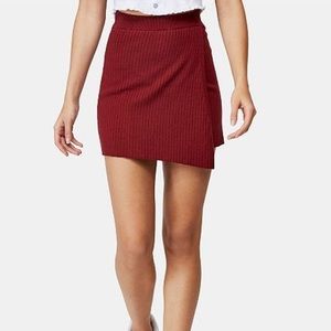Free People Mod Wrap Skirt Wine S